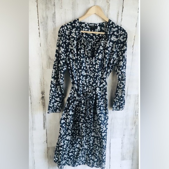 Dresses & Skirts - J Crew Tunic Dress Little Blooms Women S Long Sleeve Crew Neck Cotton Floral
